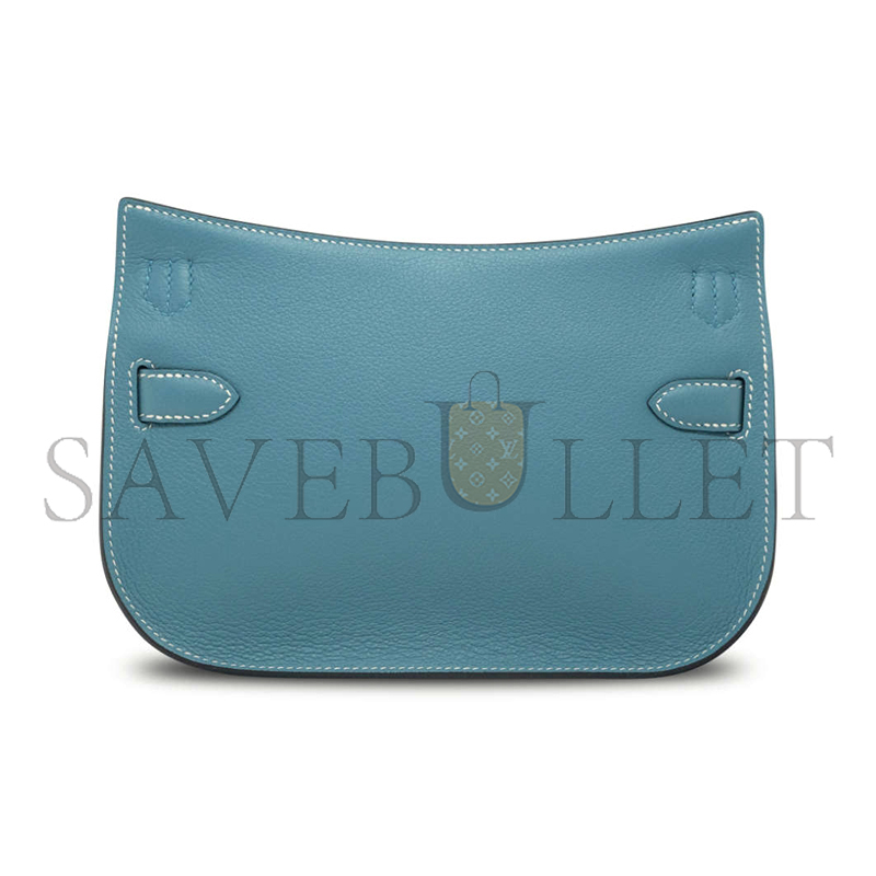 HERMÈS JYPSIERE MINI BLEU JEAN EVERCOLOR (23*17*5cm) 